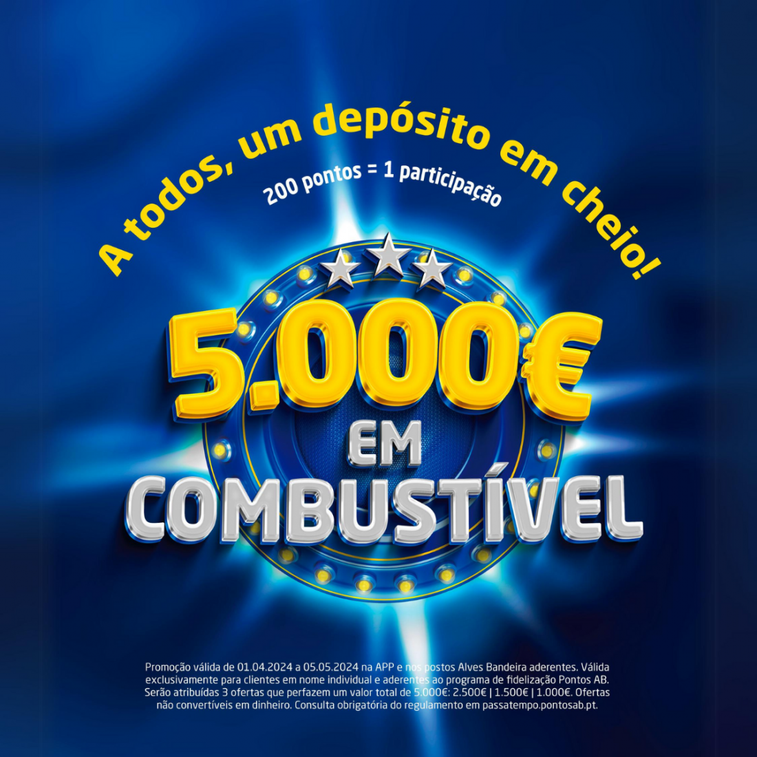 Ganhe 5.000€ em combustível com a Alves Bandeira!